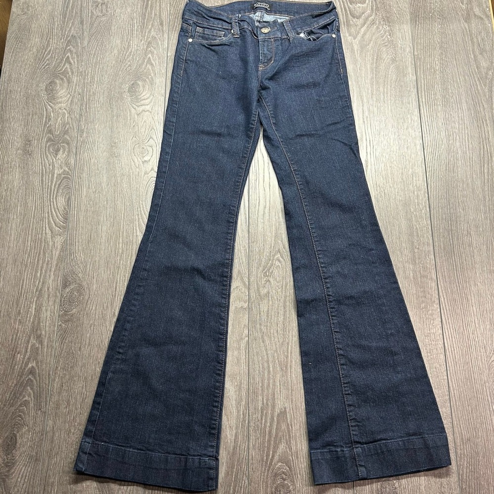 Bongo Womens Low Rise Skinny Flare 28x32 Jeans Dark Wash Y2K Size 7